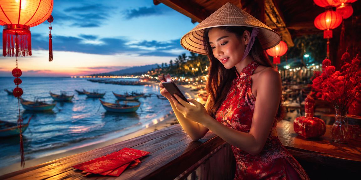 Ưu đãi Tết đỏ rực với bao lì xì và non lá đặc trưng miền Trung