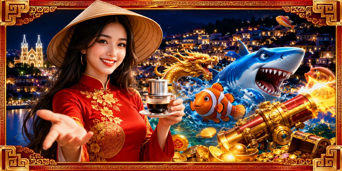 Người dùng chơi bắn cá và uống cà phê tại Sa Pa trong không khí giải trí thoải mái